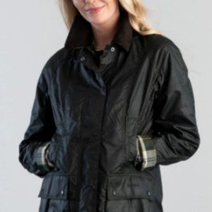 Barbour Ladies' Beadnell Waxed Cotton Jacket MSRP$445 in Black The Most Beloved